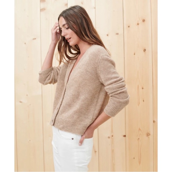 Jenni Kayne Boyfriend Knit Cardigan in Almond Size Small - Picture 12 of 12